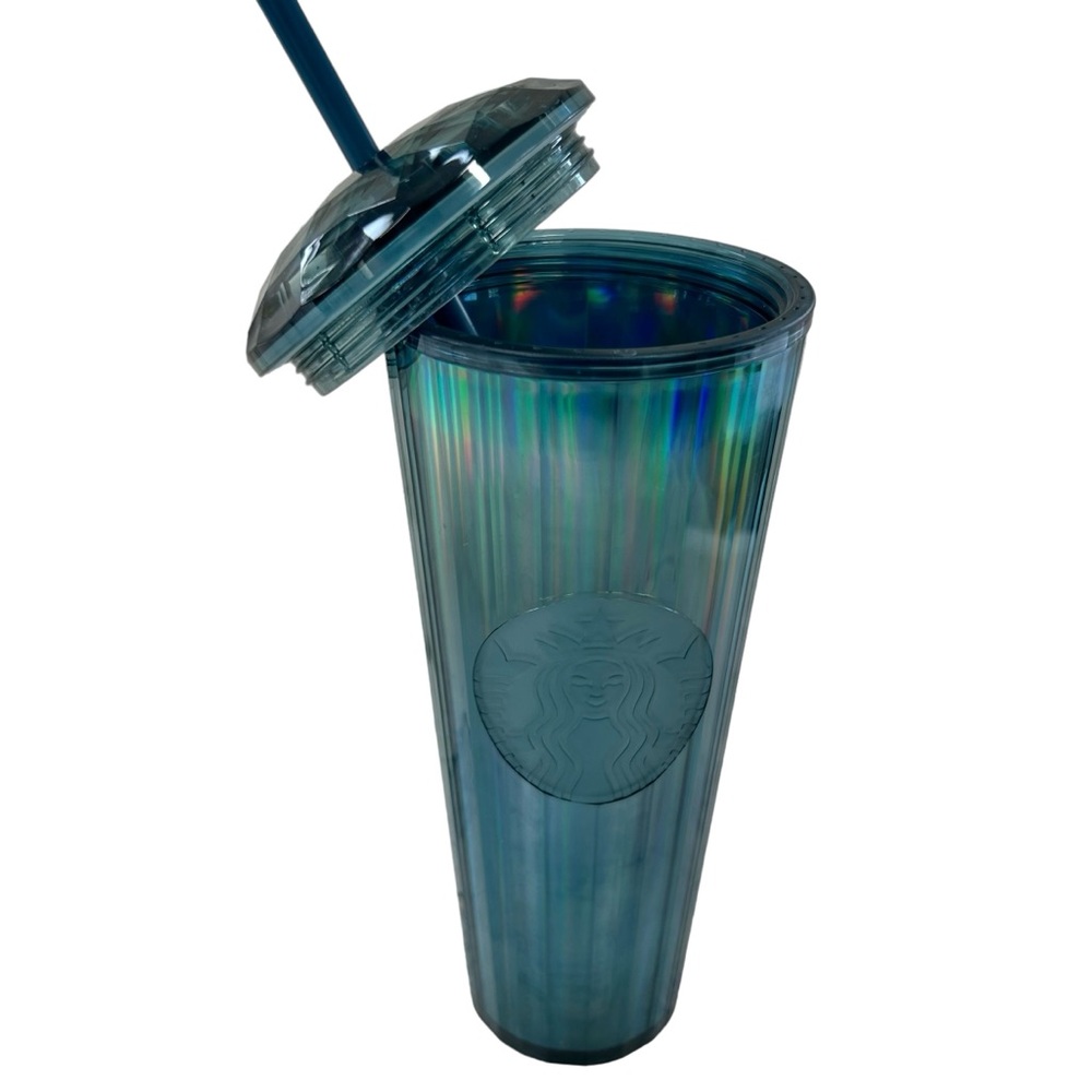 STARBUCKS 24 oz Teal Iridescent NEW Tumbler